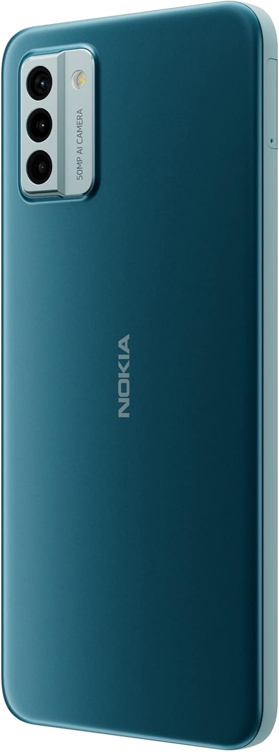 nokia Nokia G22 6,52 inch HD+ Dual SIM smartphone, Android 12, 50 MP AI-geoptimaliseerde camera, 3 dagen batterij, 4 GB/128 GB geheugen, 3 jaar maandelijkse veiligheid, blauw