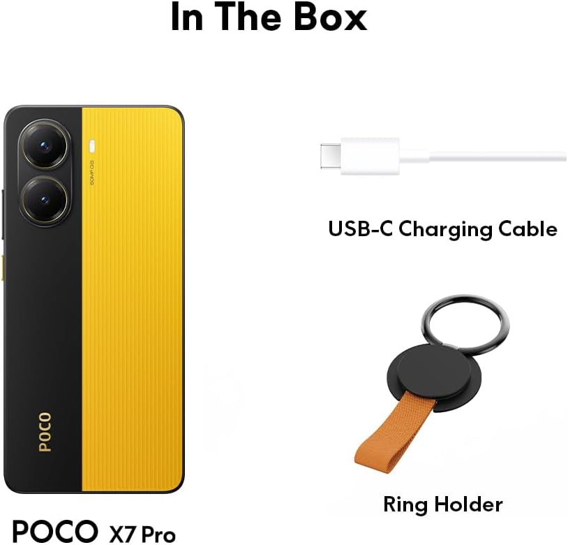 Xiaomi POCO X7 Pro Smartphone, 12 + 512 GB, zwart, 50 MP handcamera met OIS, 6000 mAh (type) batterij met 90 W HyperCharge, IP68, AI-functies (niet meegeleverd)