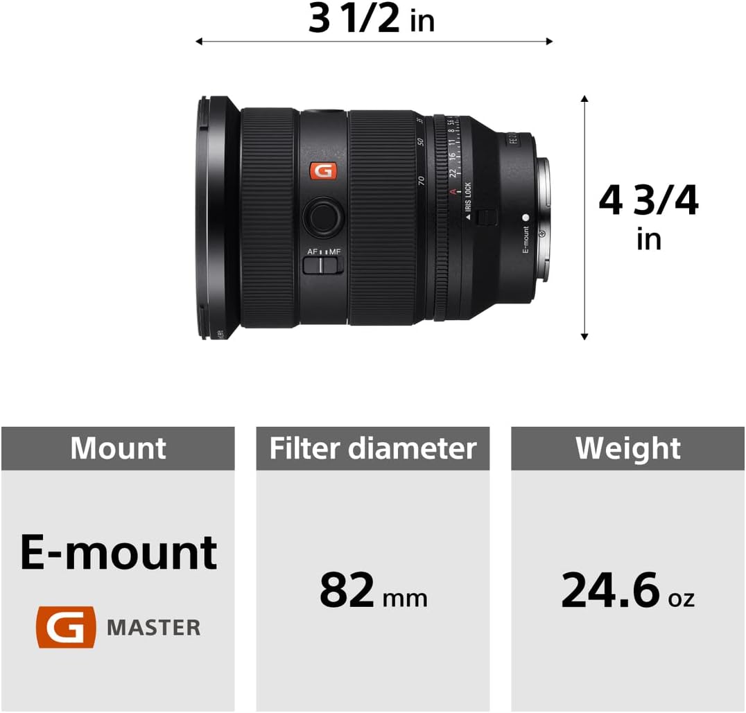 Sony FE 24-70mm F2.8 GM II Lens Black