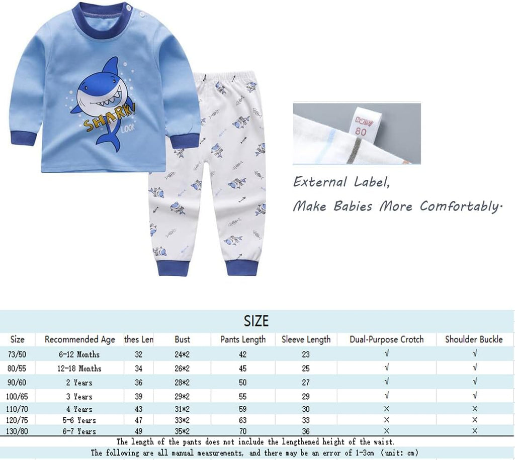 XM-Amigo Jumpsuits 3set/pack cartoon print baby jongens katoen pyjama baby katoen pyjama vier seizoenen ondergoed sets kinderen