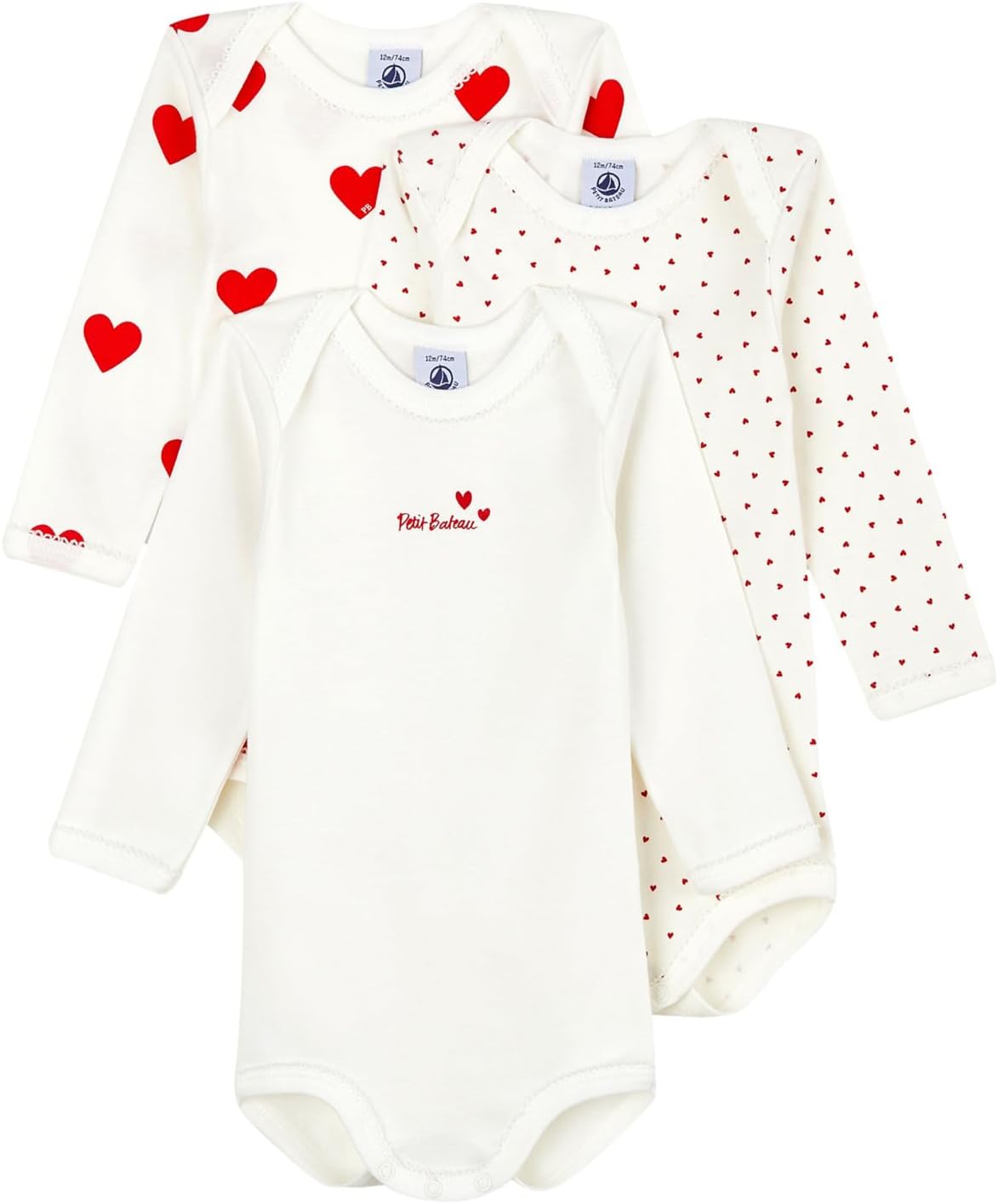 Petit Bateau A00BC00 Body Bébé fille (lot de 3)