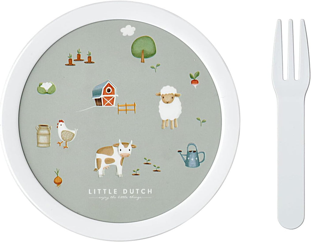 Mepal - Fruitbox Campus - Lunchbox voor kinderen - Vaatwasmachinebestendig en magnetronbestendig - BPA-vrij - 300 ml - Little Farm