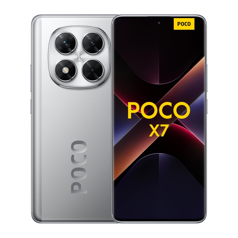 Xiaomi POCO X7 Pro Smartphone, 12 + 512 GB, zwart, 50 MP handcamera met OIS, 6000 mAh (type) batterij met 90 W HyperCharge, IP68, AI-functies (niet meegeleverd)