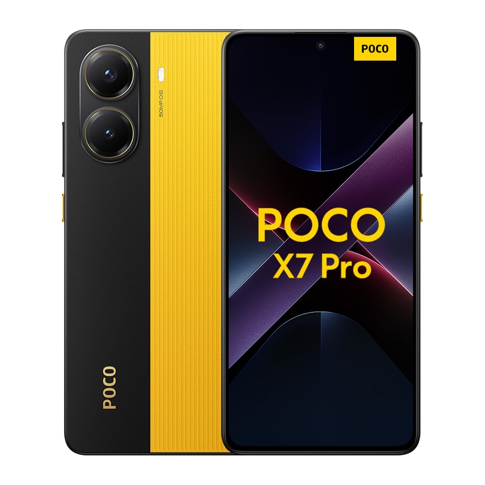Xiaomi POCO X7 Pro Smartphone, 12 + 512 GB, zwart, 50 MP handcamera met OIS, 6000 mAh (type) batterij met 90 W HyperCharge, IP68, AI-functies (niet meegeleverd)