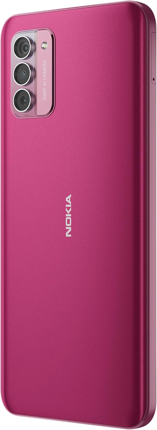 Nokia G42 5G Smartphone (5G-connectiviteit, Android 13, HD+ display (6,56 inch), 50 MP Kl drievoudige camera, 5000 mAh batterij, 6 GB RAM, 128 GB geheugen, 3D OZO audio-opname en QuickFix-design, roze