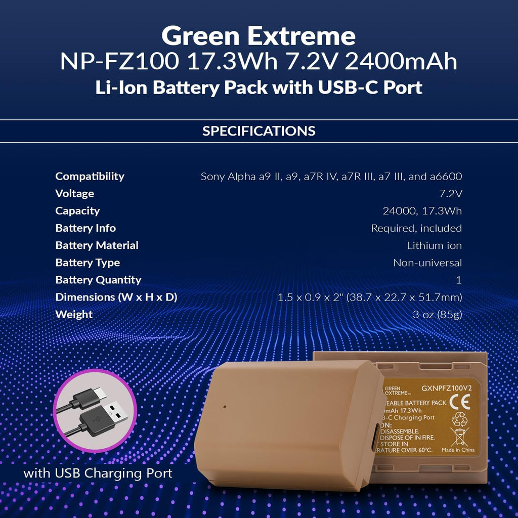 Sony Alpha FX3 Full-Frame Cinema Line Camera Bundle, with 128GB SD Card, Extra Battery with USB-C Charging Port, Care Cleaning Kit for Digital Video Full Frame Camera (4 Items)