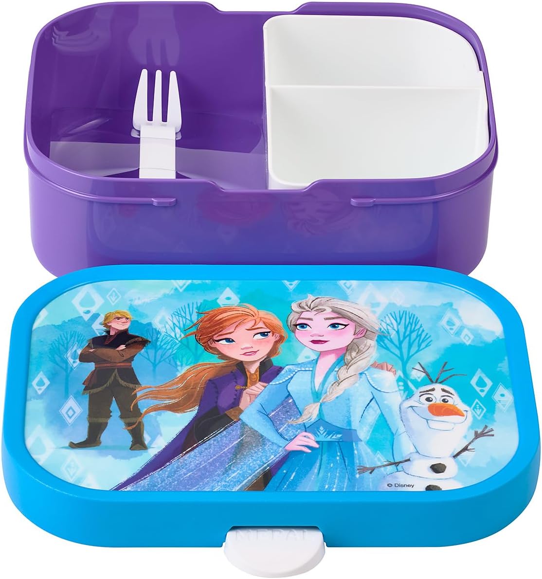 Mepal Campus Lunchbox, lunchbox voor kinderen met inzetstuk en kliksluiting, BPA-vrij, vaatwasmachine-bestendig, 750 ml, Frozen 2