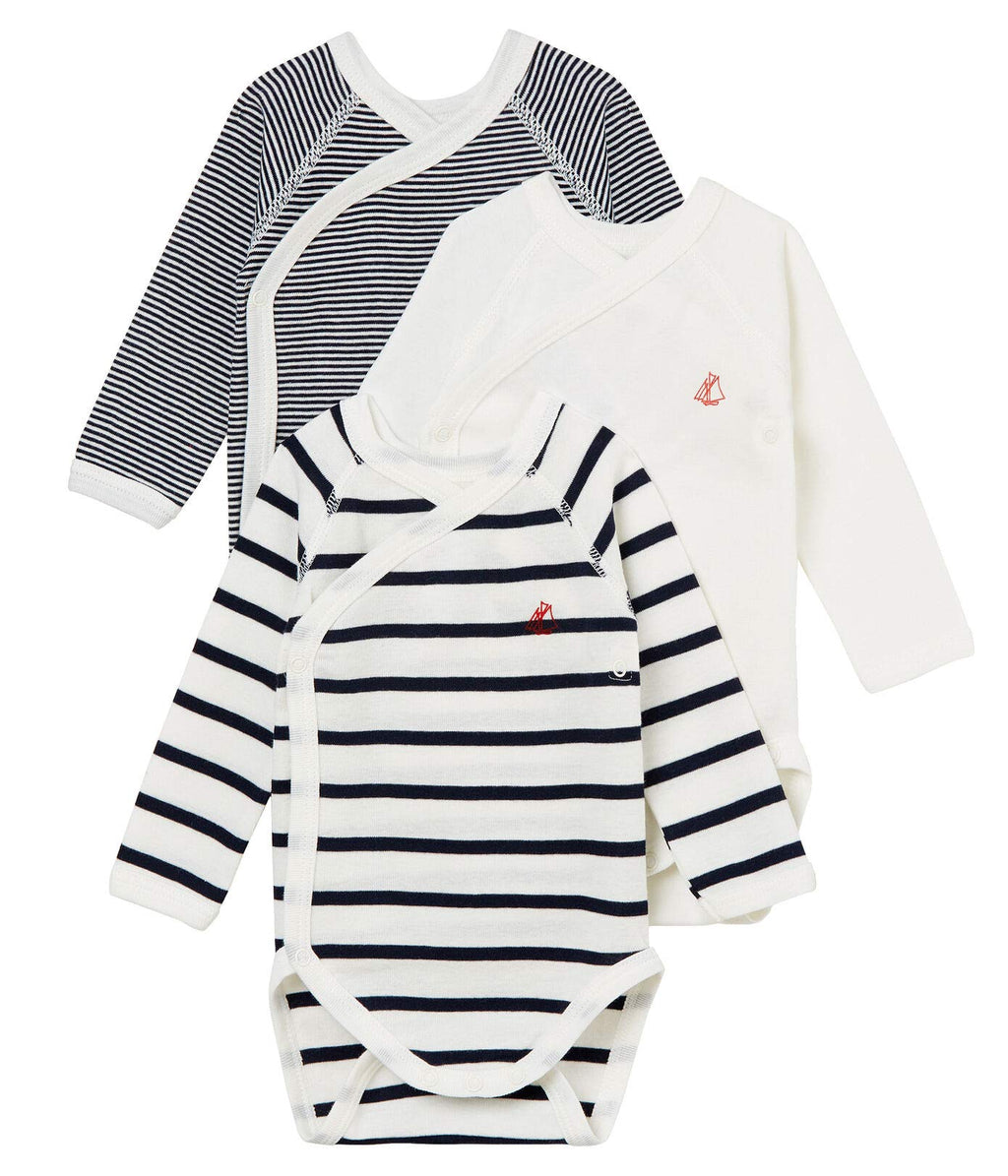 Petit Bateau 54219 Uniseks babybody (3 stuks)