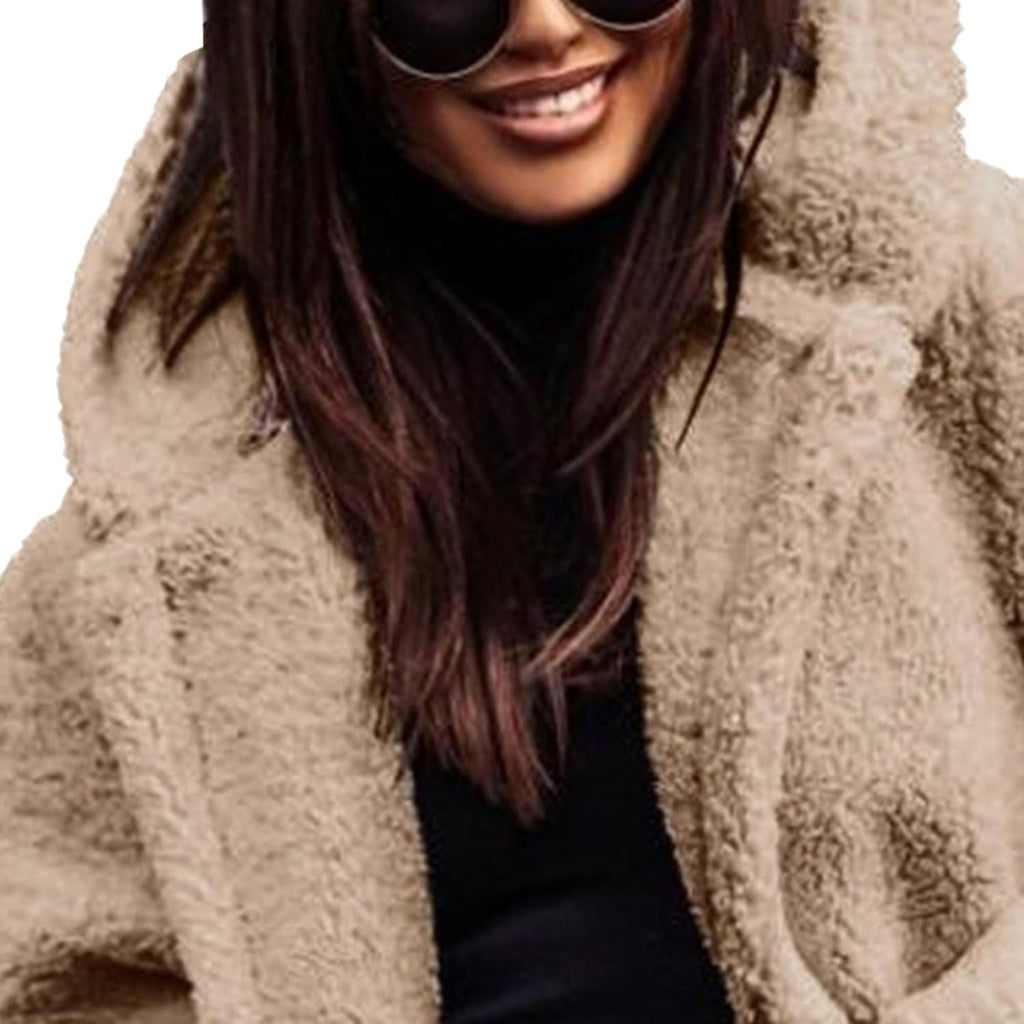 Winterjassen voor dames, lange jassen met capuchon van imitatiebont, warme en modieuze jassen met capuchon