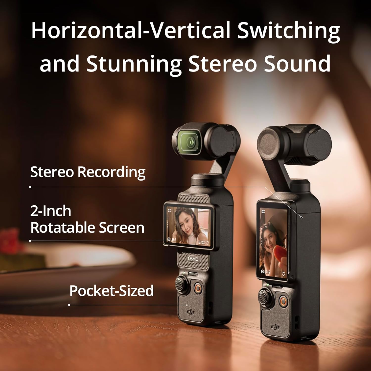 DJI Osmo Pocket 3, Vlogging Cameras with 1'' CMOS & 4K/120fps Vlog Camera, 3-Axis Stabilization, Fast Focusing, Face/Object Tracking, Digital Vlogging Camera for YouTube