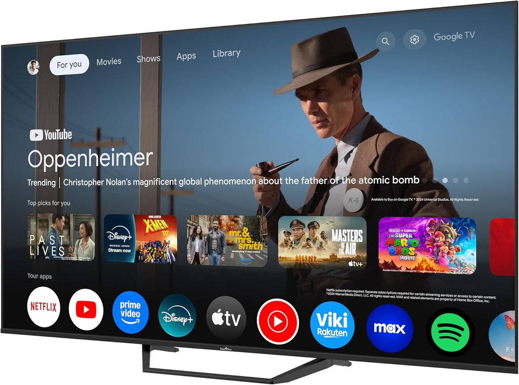 Smart Tech QLED TV 4K UHD 65 inch (164 cm) 65QG06K3 Google TV - 4 x HDMI - 2 x USB - Dolby Digital Plus geluid 2 x 10 watt