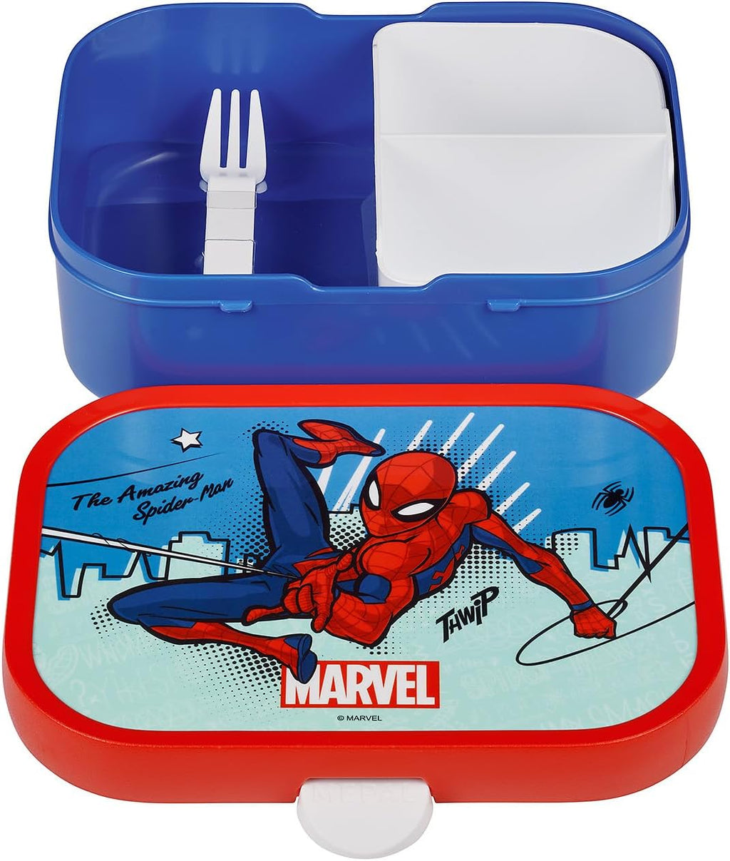 Mepal Campus Lunchbox, lunchbox voor kinderen met inzetstuk en kliksluiting, BPA-vrij, vaatwasmachine-bestendig, 750 ml, Spiderman