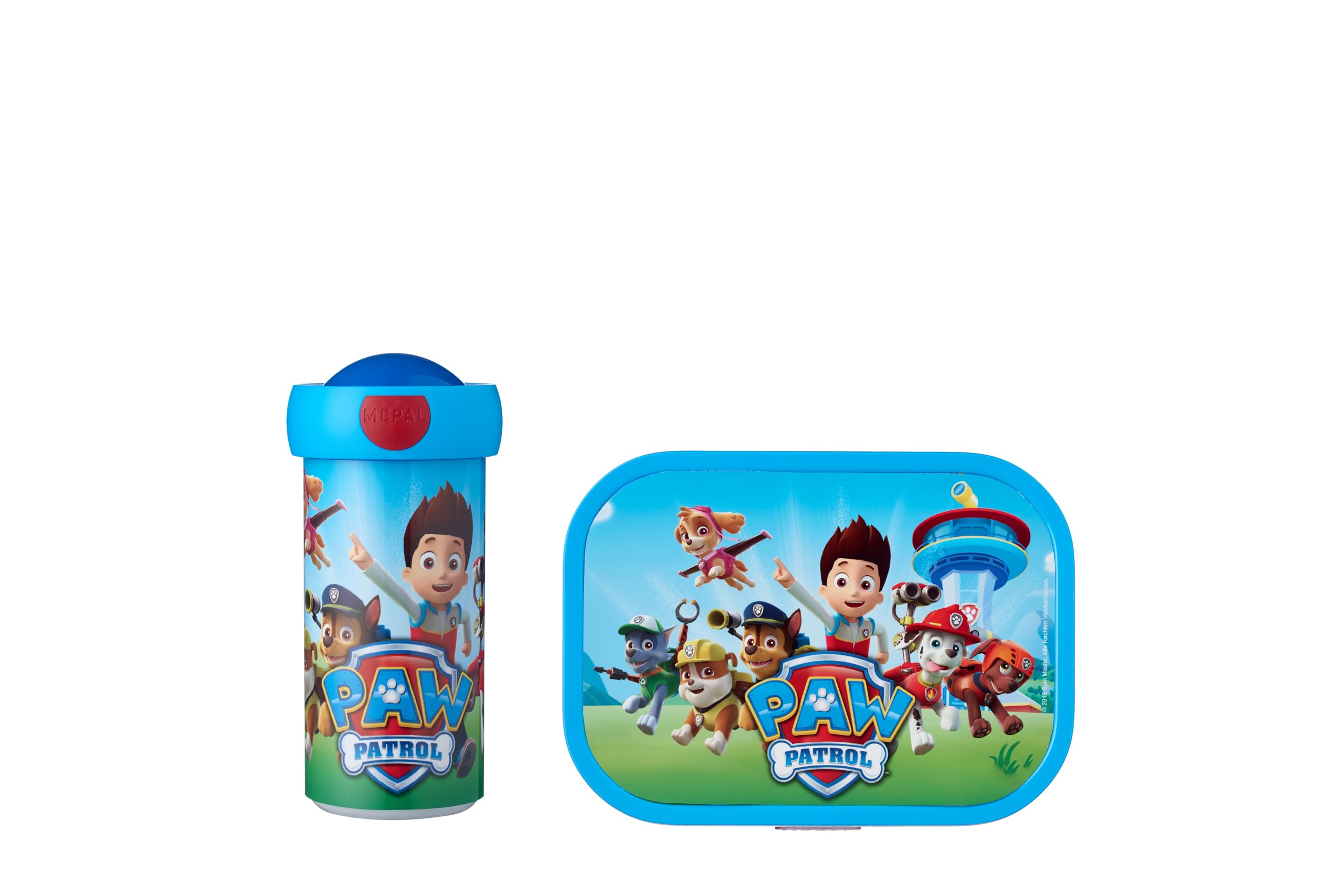 Mepal - Campus lunchset - Lunchset voor kinderen met pop-up drinkfles en lunchbox - Lunchset voor school - BPA-vrij - 400 ml + 750 ml - Paw Patrol Pups