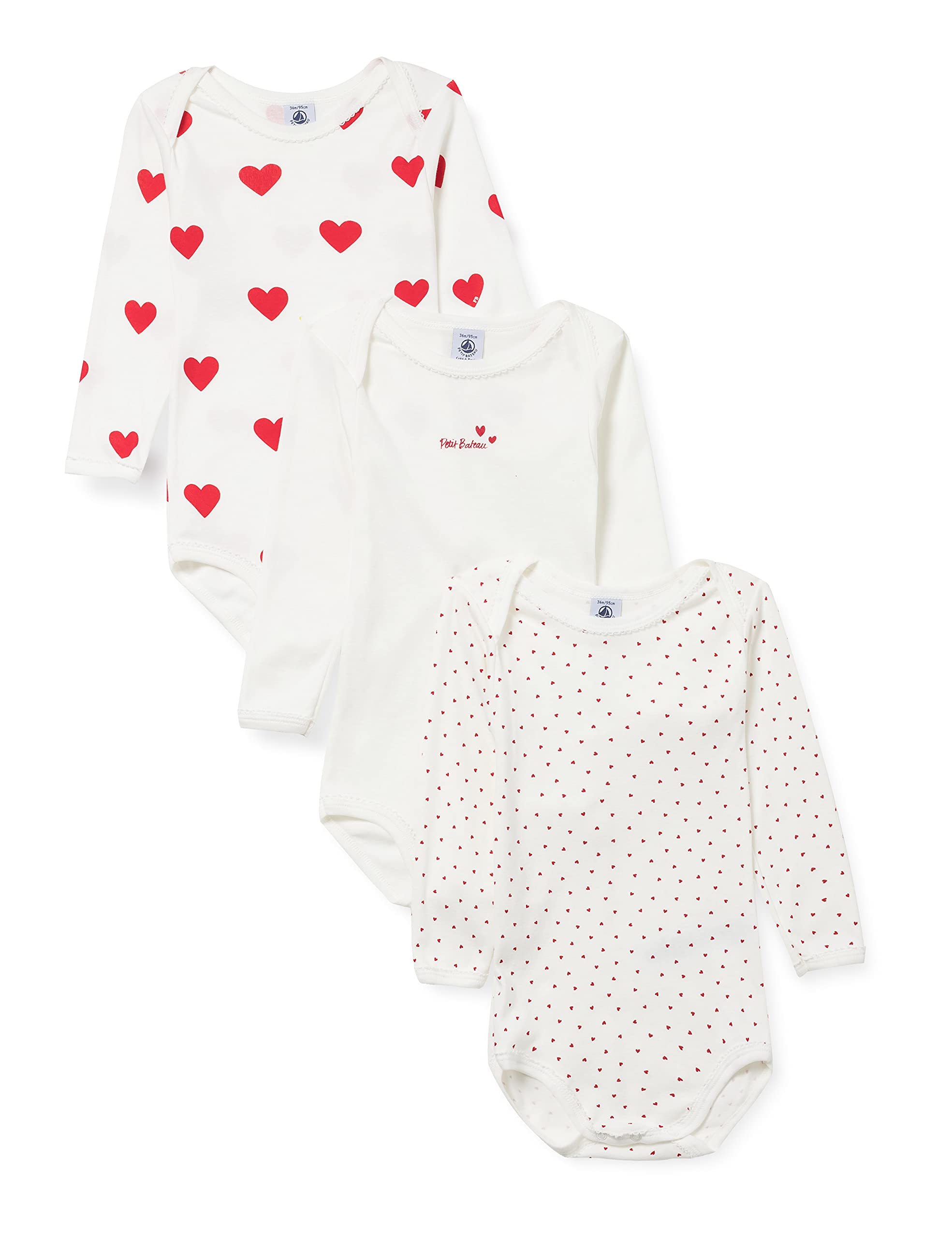 Petit Bateau A00BC00 Body Bébé fille (lot de 3)