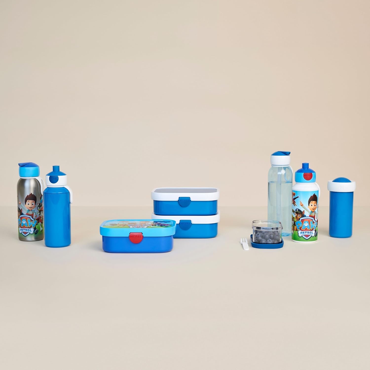 Mepal - Campus lunchset - Lunchset voor kinderen met pop-up drinkfles en lunchbox - Lunchset voor school - BPA-vrij - 400 ml + 750 ml - Leopard