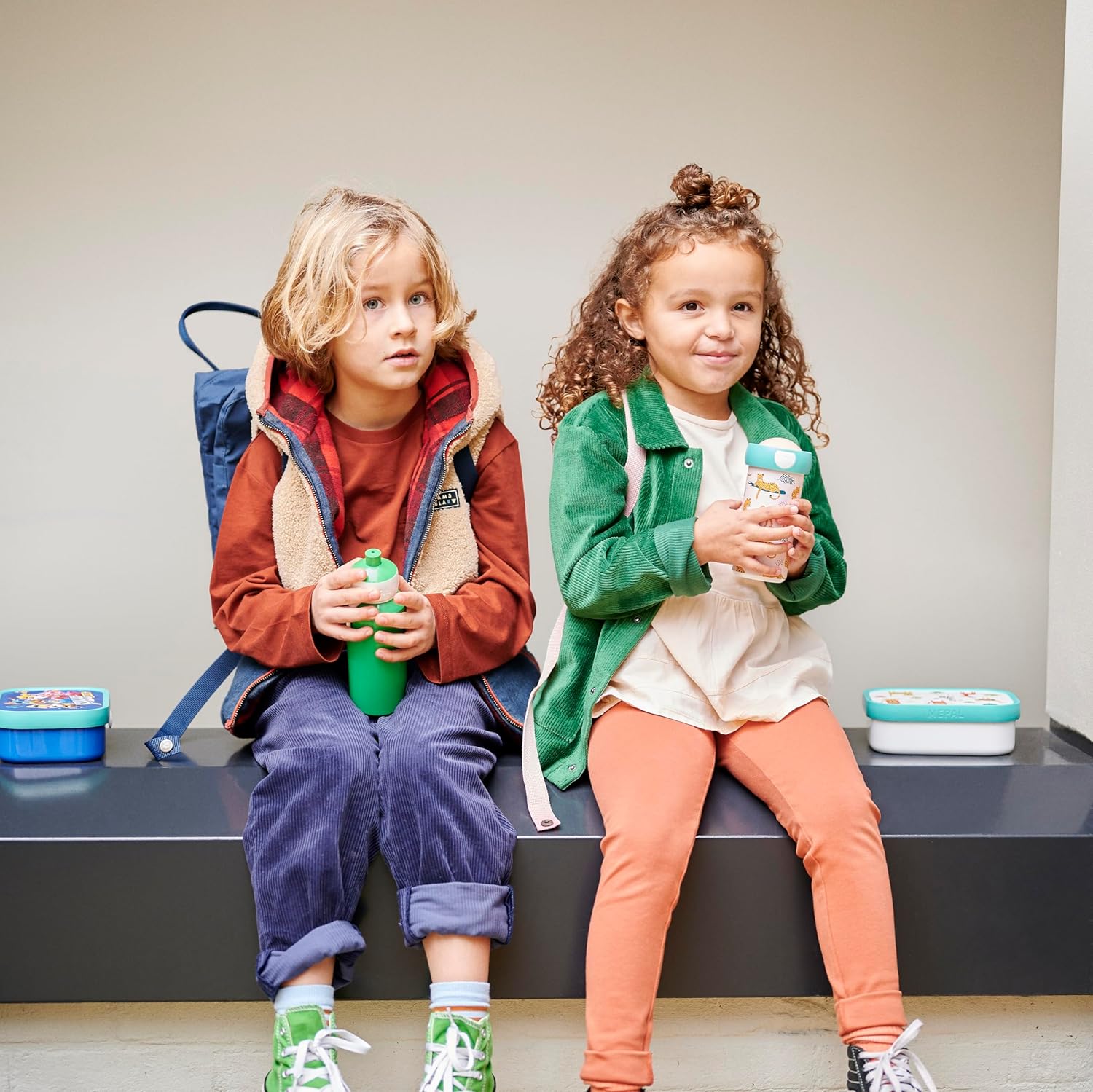 Mepal - Campus lunchset - Lunchset voor kinderen met pop-up drinkfles en lunchbox - Lunchset voor school - BPA-vrij - 400 ml + 750 ml - Paw Patrol Pups