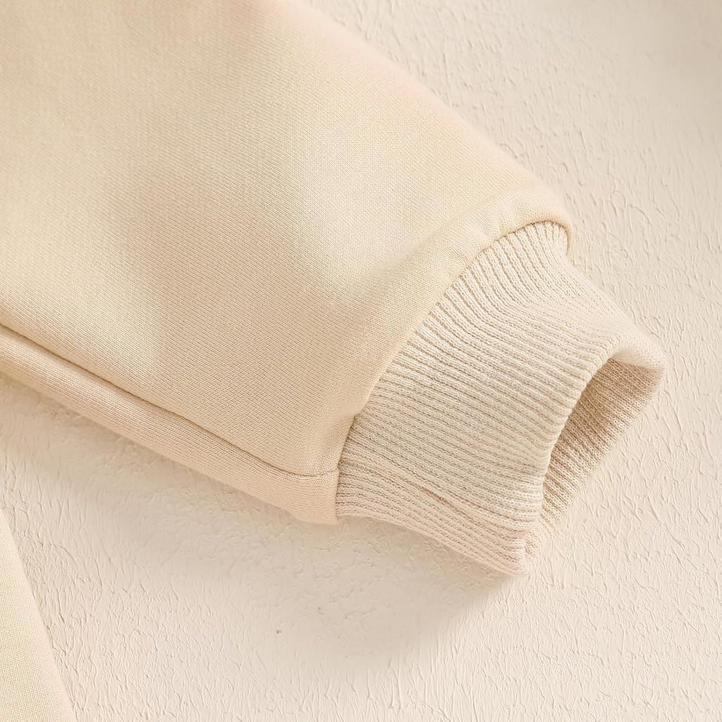 Loalirando 2-delige kledingset voor kinderen, baby, jongens, sweatshirt met lange mouwen + broek, elastische maat (0-3 jaar)